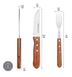 Jogo De Talheres Churrasco Faqueiro Inox 16 Pecas Hamilton Beach BBQ Cabo de Madeira 7